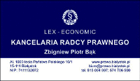 LEX-ECONOMIC Kancelaria Radcy Prawnego Zbigniew Piotr Bąk - pomoc prawna, postępowania sądowe