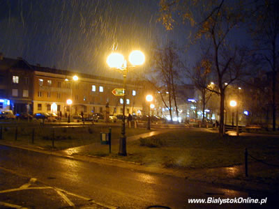 Białystok nocą