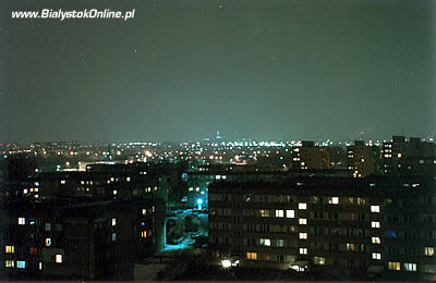 Białystok nocą (panorama)