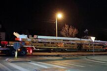 Transport dźwigarów na stadion miejski