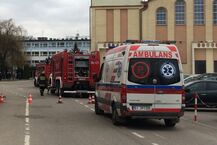 Pożar w zakładzie energetycznym