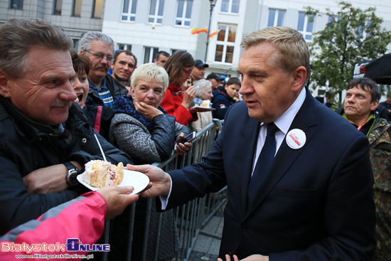 Andrzej Piaseczny na Rynku Kościuszki