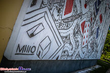 DSW. Koncert Red Emprez, mural przy Swobodnej 60