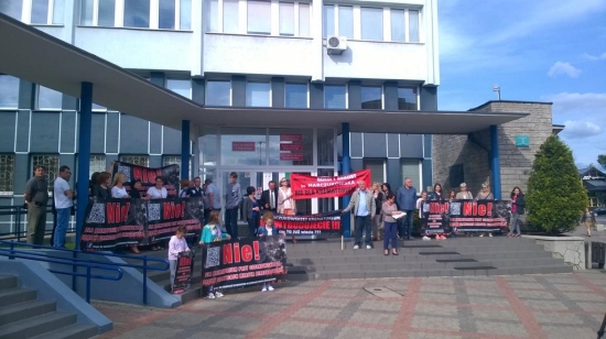 Protest przed Urzędem Miejskim w Białymstoku