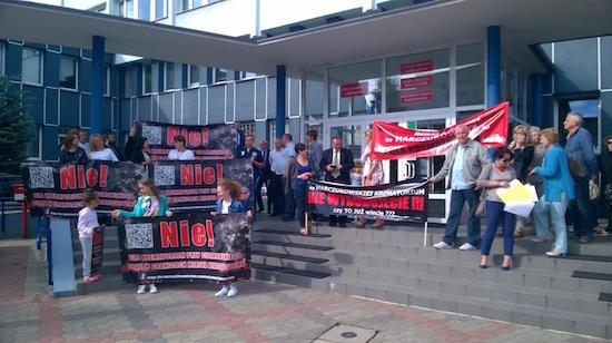 Protest przed Urzędem Miejskim w Białymstoku