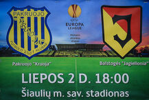 Liga Europy. FK Kruoja Pakruojis - Jagiellonia Białystok