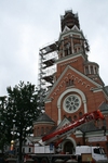 Nowy krzyż na wieży kościoła św. Wojciecha