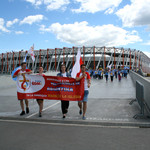 2016.07.20 - Światowe Dni Młodzieży w Białymstoku. Powitanie na stadionie