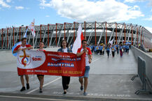 Światowe Dni Młodzieży w Białymstoku. Powitanie na stadionie