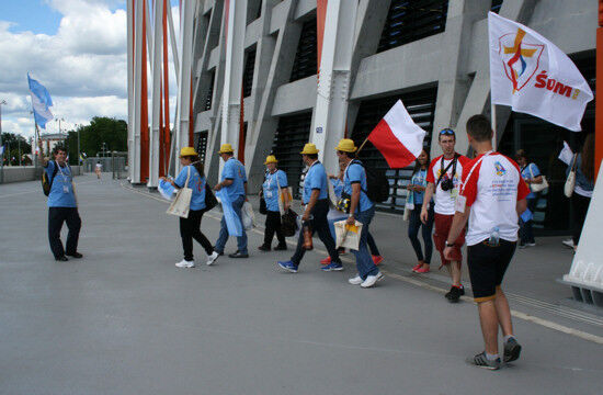 Światowe Dni Młodzieży w Białymstoku. Powitanie na stadionie