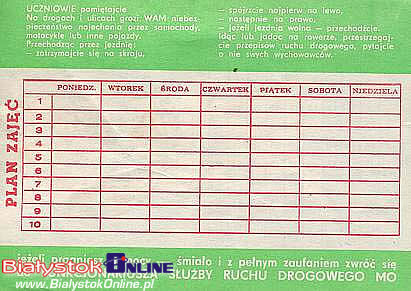 Plan zajęć