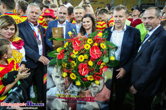 Feta kibicow Jagiellonii z okazji zdobycia wicemistrzostwa Polski