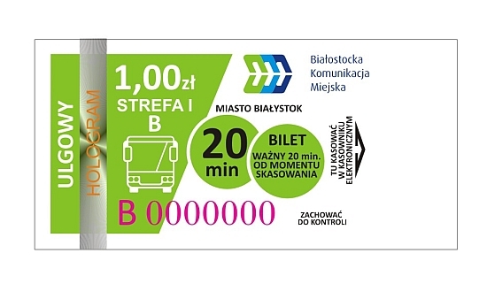 Bilet 20-minutowy ulgowy