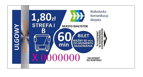 Bilet 60-minutowy ulgowy