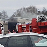 Pożar hali przy ul. Bitwy Białostockiej