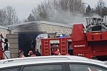 Pożar hali przy ul. Bitwy Białostockiej