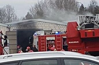 Pożar hali przy ul. Bitwy Białostockiej