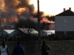 2018.04.06 - Pożar zakładu produkcyjnego w Mońkach