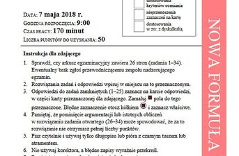 Matura z matematyki. Arkusze, pytania