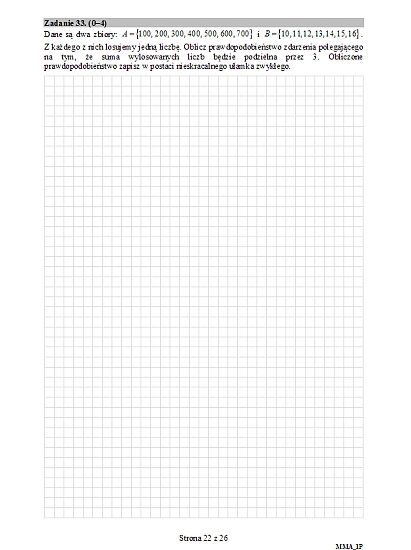 Matura z matematyki. Arkusze, pytania