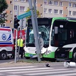 2018.07.09 - Wypadek autobusu BKM przy ul. Wyszyńskiego