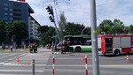 Wypadek autobusu BKM przy ul. Wyszyńskiego