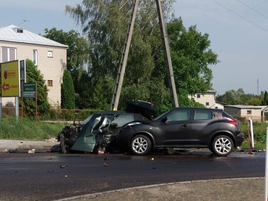 Wypadek 5 aut w Knyszynie