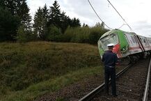 Wypadek pociągu na trasie Białystok-Szepietowo