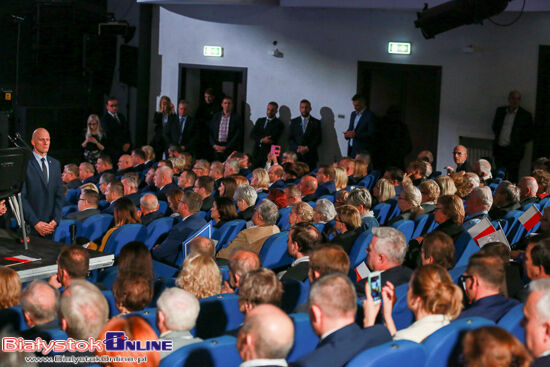 Jarosław Kaczyński i Mateusz Morawiecki w Białymstoku