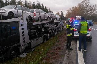 Zderzenie kilku pojazdów na krajowej 