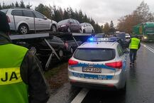 Zderzenie kilku pojazdów na krajowej "8"
