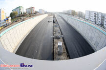 Trasa niepodległości, ul. Ciołkowskiego. Postęp prac na budowie