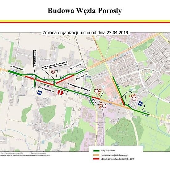 Zmiany w organizacji ruchu: węzeł Porosły i al. 1000-lecia P.P.