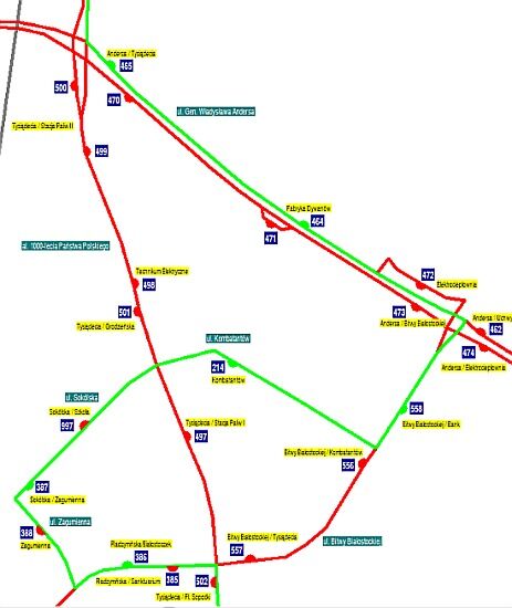 Zmiana kursów niektórych autobusów