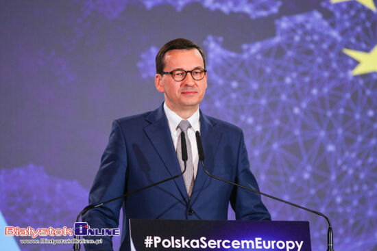 Jarosław Kaczyński i Mateusz Morawiecki w Białymstoku