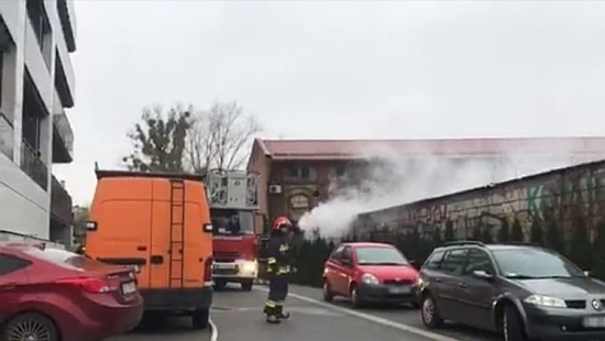 Pożar warsztatu samochodowego