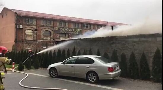 Pożar warsztatu samochodowego