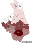 Zachorowania na COVID-19 w poszczególnych powiatach województwa podlaskiego