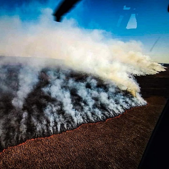 Pożar największego w Polsce Parku Narodowego z lotu ptaka