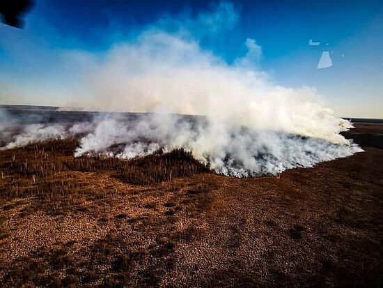 Pożar największego w Polsce Parku Narodowego z lotu ptaka