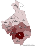 Liczba chorych w Polsce w poszczególnych województwach