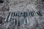 2020.05.14 - Pociski i granaty odkopane przy Muzeum Rolnictwa