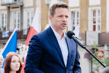 Rafał Trzaskowski na Rynku Kościuszki