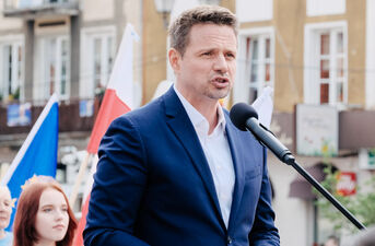 Rafał Trzaskowski na Rynku Kościuszki