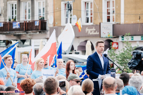 Rafał Trzaskowski na Rynku Kościuszki