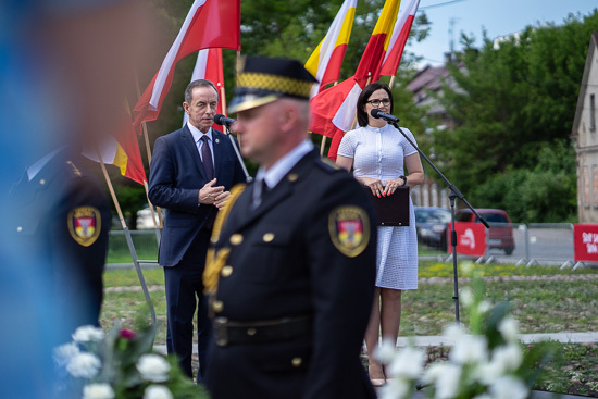 Otwarcie miejsca pamięci na Rynku Siennym