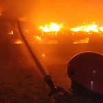 Pożar fermy drobiu w Krzywcu