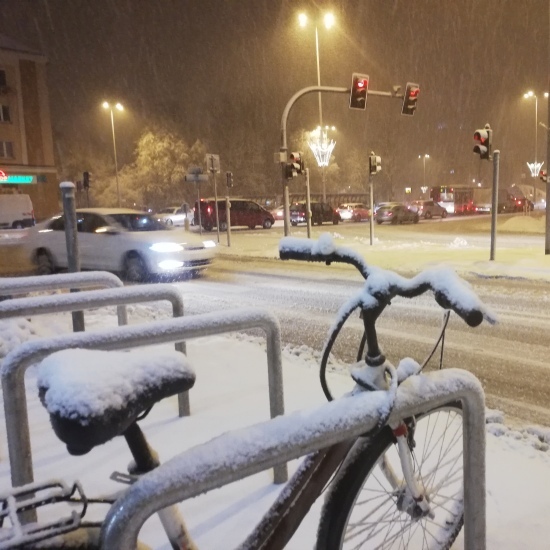 Opady śniegu w Białymstoku