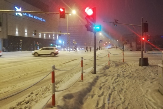 Opady śniegu w Białymstoku