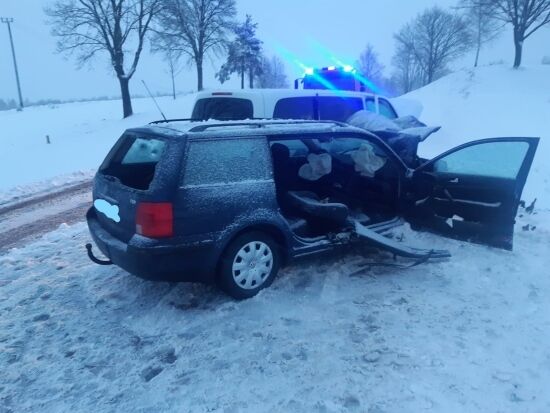 Wypadek na trasie Sejny - Giby